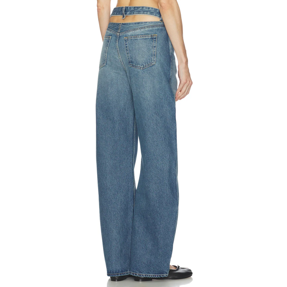 GRLFRND Austen Low Rise Curve Detached Waist in Blue - Picture 2 of 11